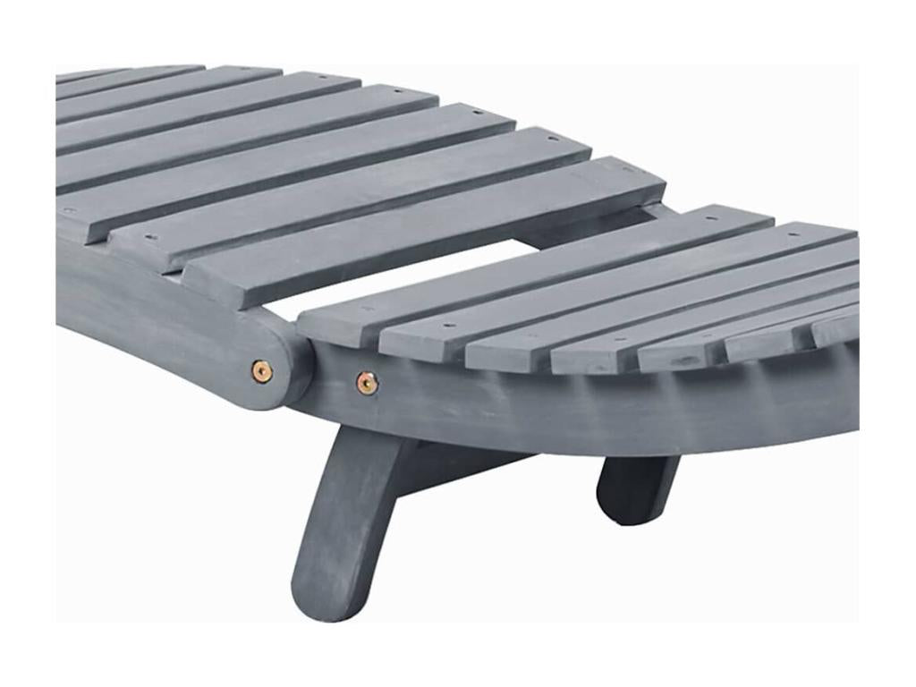 Chaise longue avec coussin Gris Bois d'Ventoriq solide JMJF51076