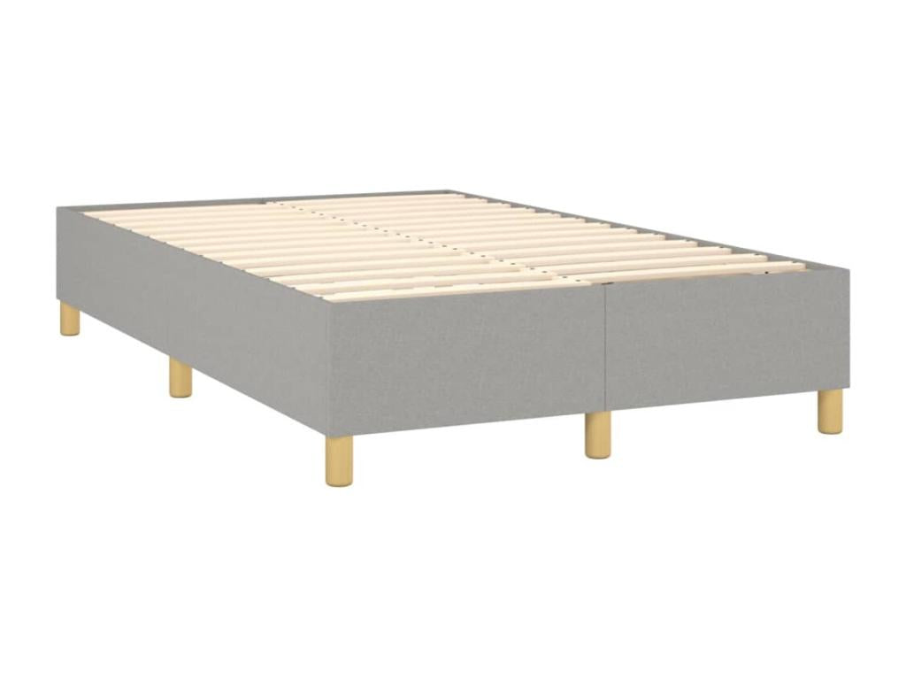 Lit à sommier tapissier avec matelas Gris clair 120x200cm Tissu BHOG84111