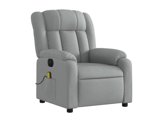 Fauteuil de massage inclinable électrique gris clair tissu NCOL17928