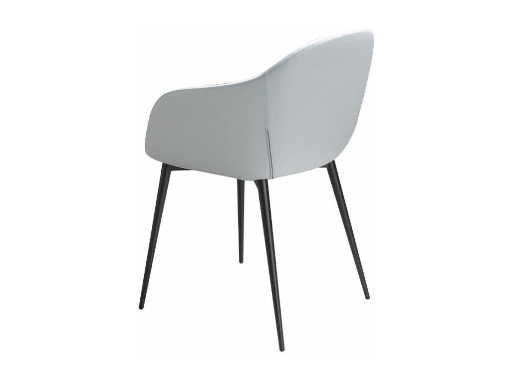 Chaise velours et cuir éco pieds en acier noir Boislis - Lot de 2-Couleur Boislis 30 FDTY29443