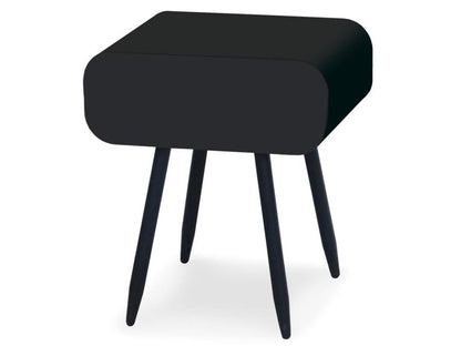 Table de Chevet en Bois 1 Tiroir Ornoir 52cm Noir TJUE87997