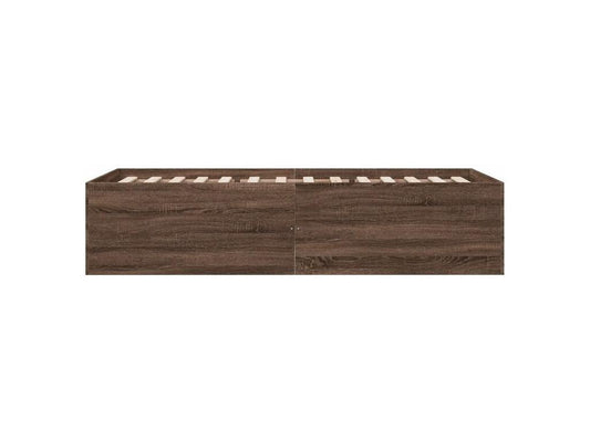 Cadre de lit chêne marron 75x190 bois d'ingénierie FKZR76734