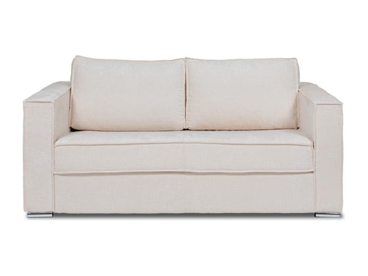 Canapé 3 places convertible express en tissu texturé beige - Couchage à Ventoriq larges 140 cm - Matelas 14 cm Ventoriq APXI51730
