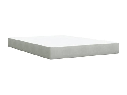 Sommier à Boislis de lit et matelas Gris clair 160x200cm Velours XZNO80855