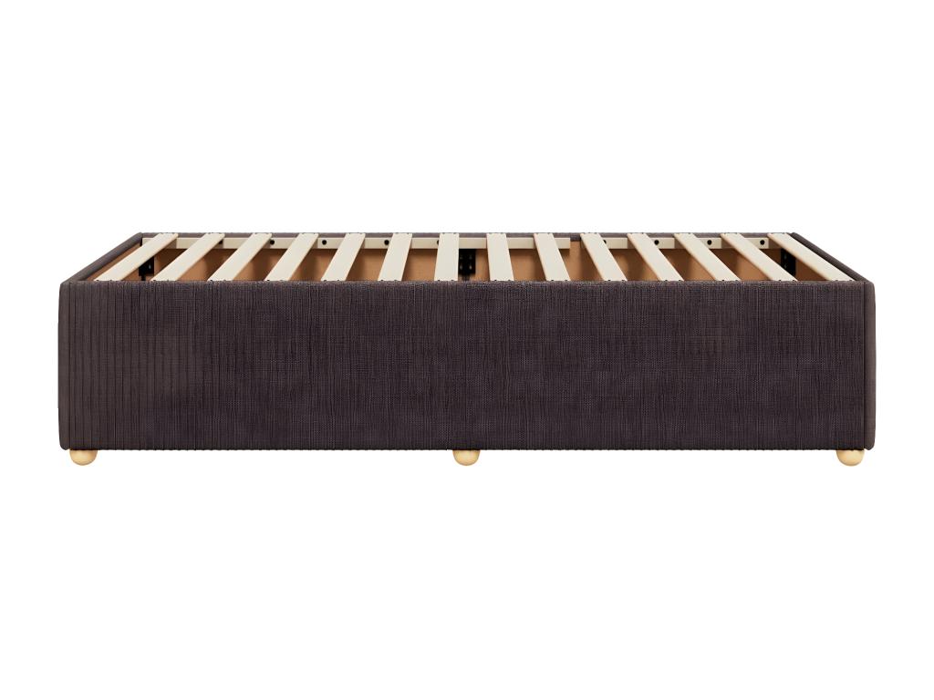 Cadre de lit Marron foncé 90x190 cm Tissu FLAP04789