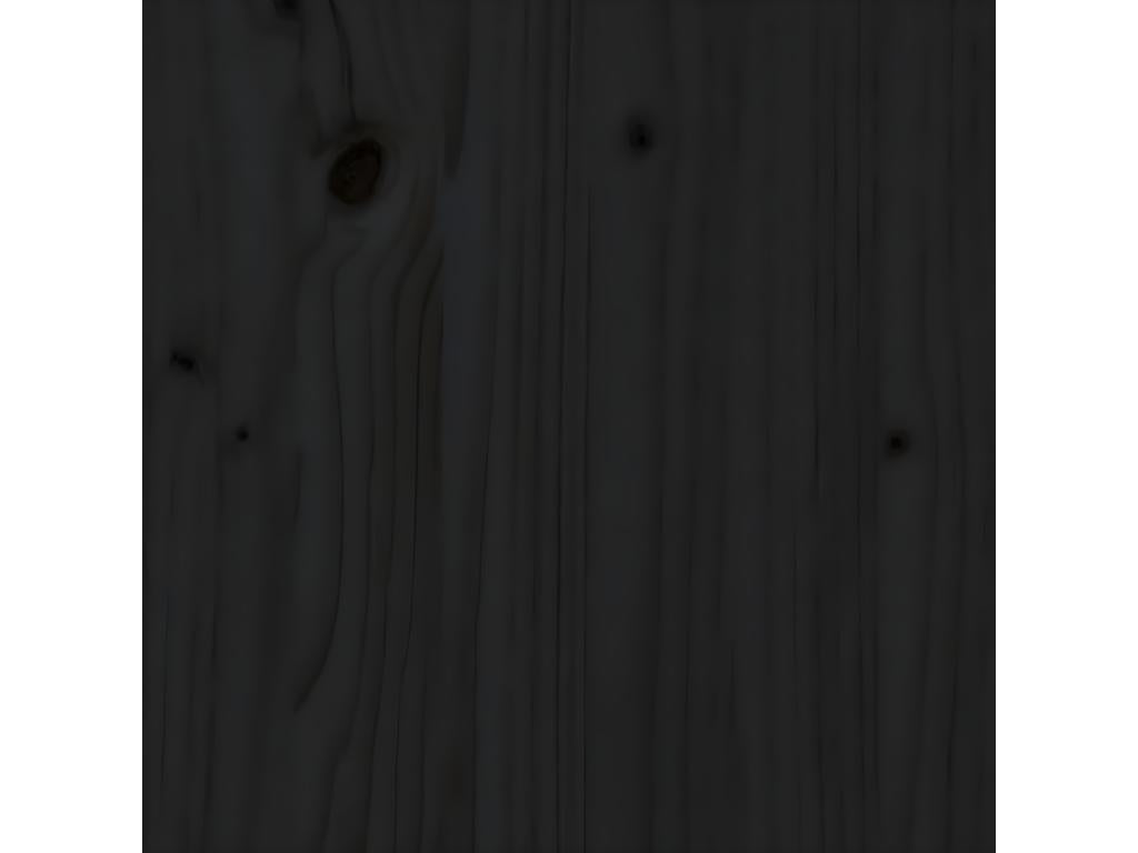Tête de lit Noir 126x4x100 cm Bois massif de pin BSOH05787