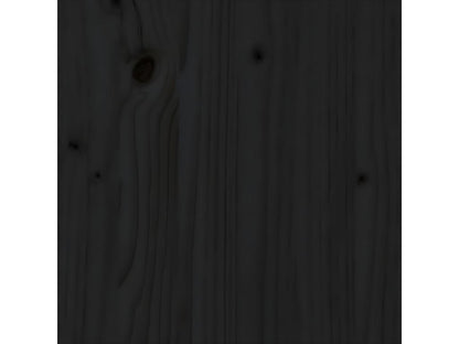 Tête de lit Noir 126x4x100 cm Bois massif de pin BSOH05787