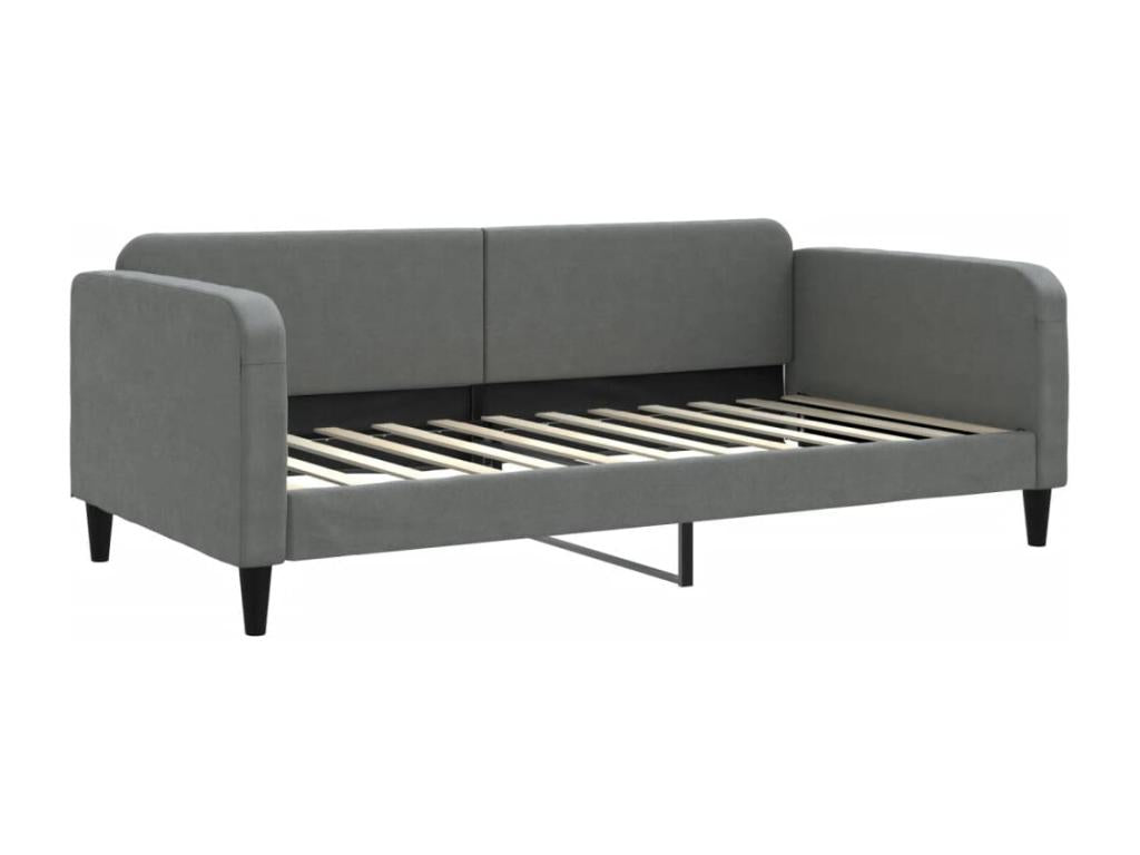Lit de repos gris foncé 100x200 cm tissu EORR11327