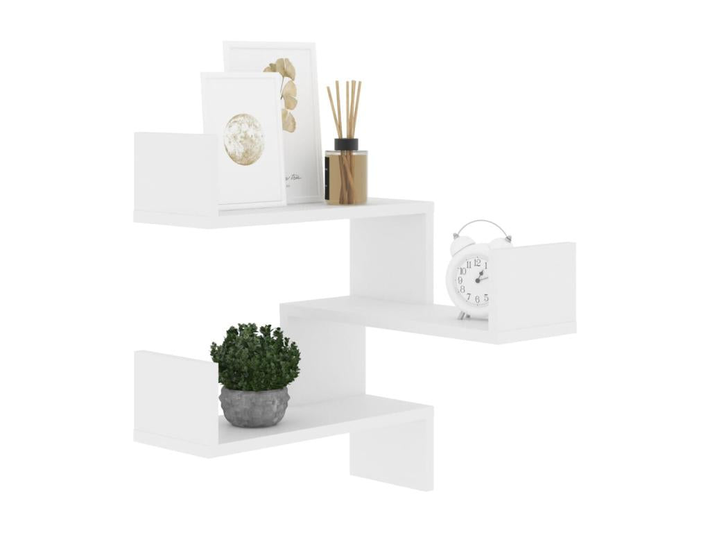 Étagère murale d'angle Blanc 40x40x50 HNLE05902