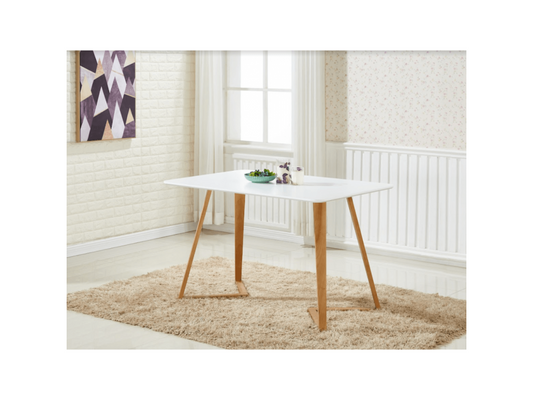 Ventoriq - Ensemble Table à Manger Blanche 4 Chaises Scandinaves Blanches - Style Moderne FWPW19210