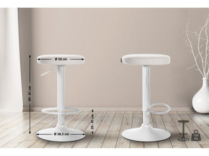Tabouret de bar x1 métal blanche 38.5x38.5x60 cm 10 0005346 VZLQ73704
