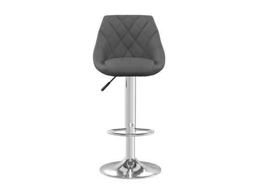 Tabourets de bar lot de 2 gris foncé velours UBXG72222