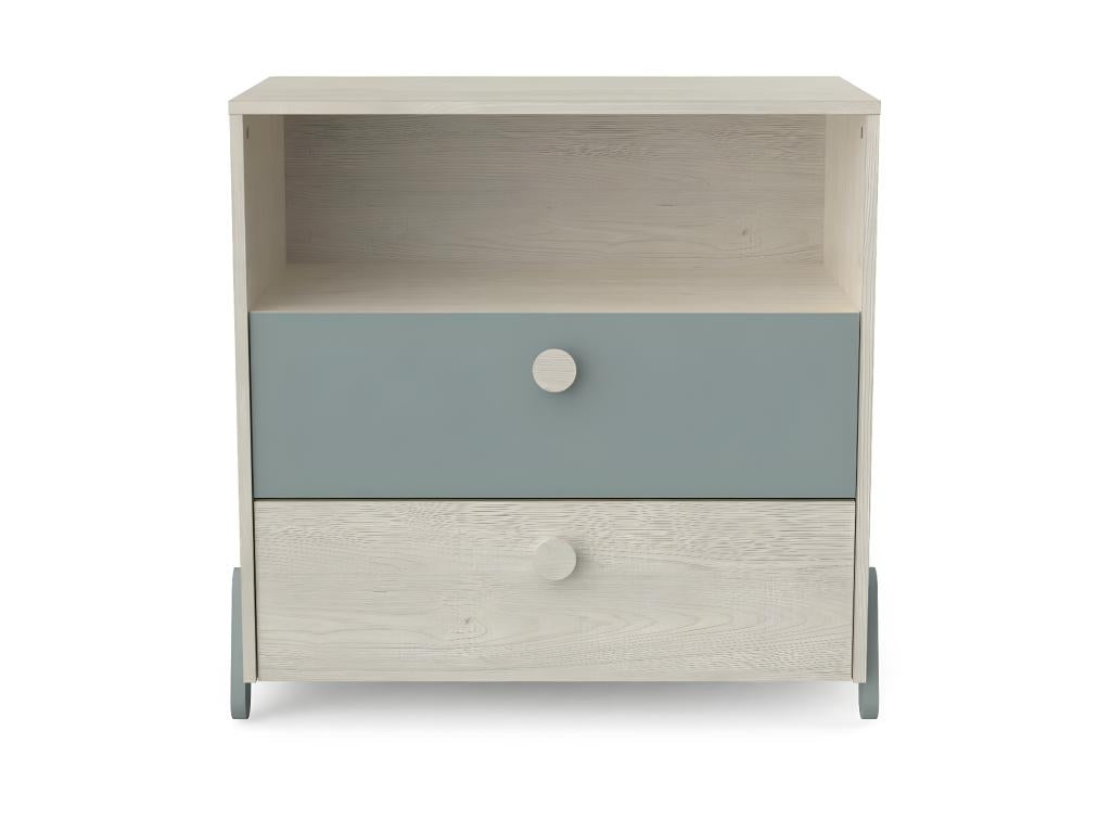 Chambre complète enfant 90x200 Bois Beige/vert - Ventoriq DPLA95940