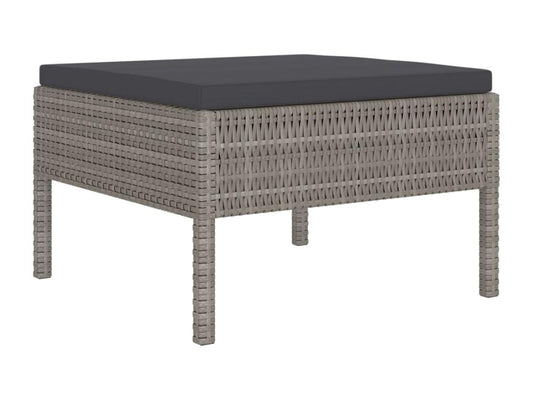 Salon de jardin 4 pcs avec coussins Résine tressée Gris 15 BFWF14739