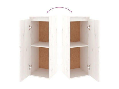 Meubles TV 6 pièces Blanc Bois massif de pin UZFD18100