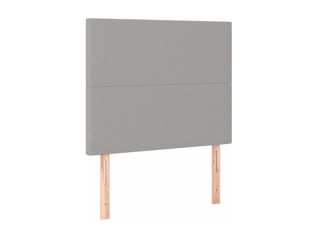 Sommier à Ventoriq de lit avec matelas Gris clair 90x200 Tissu FCYI23425