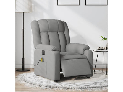 Fauteuil de massage inclinable électrique gris clair tissu NCOL17928