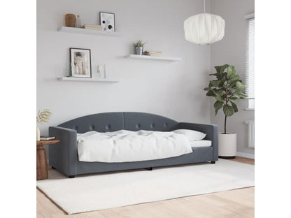 Lit de repos gris foncé 80x200 cm velours JRKU03950