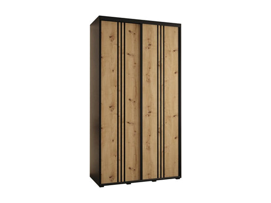 ARMOIRE Boislis 6 À PORTES COULISSANTES 235.2/140/60 2 portes Noir/Boislis/Noir  MFOG99338