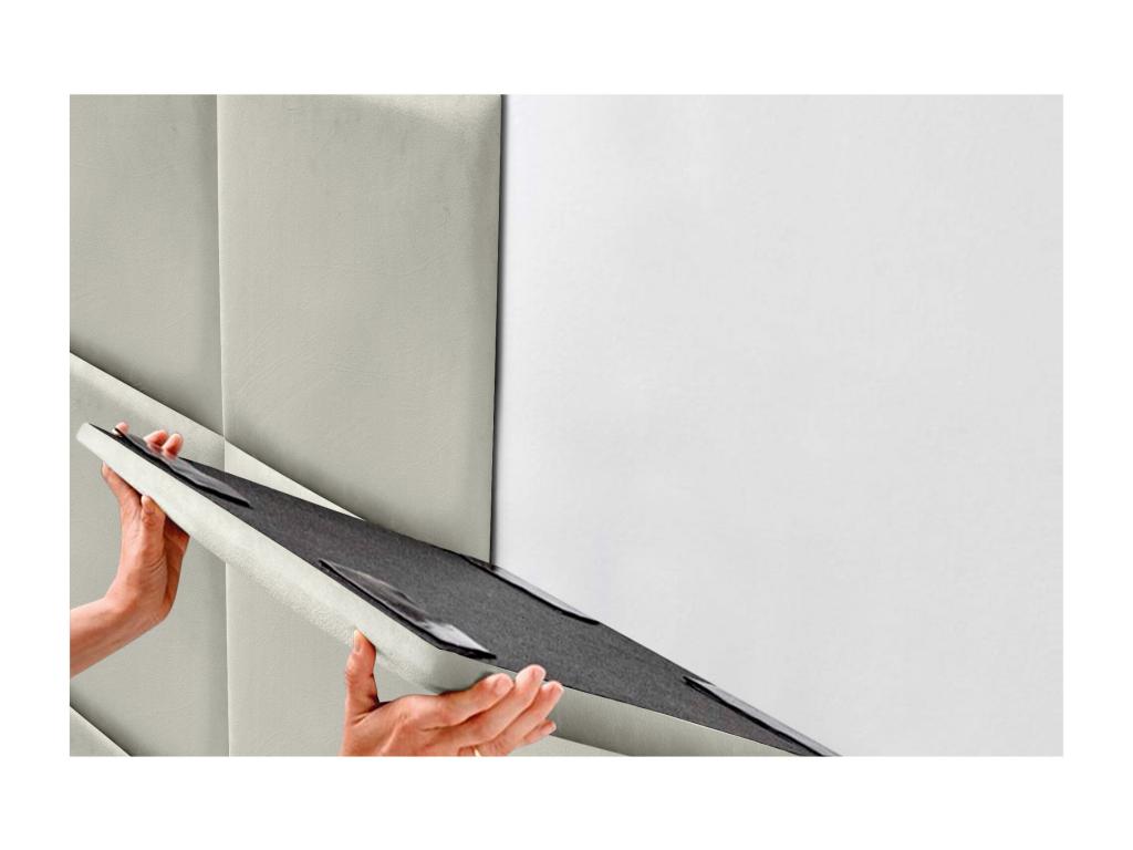 Ventoriq Tête delit Tapissée en velours de qualité Ventoriqérieure composée de panneaux autocollants interchangeables pour chambre beige 95 cm OWPF98063