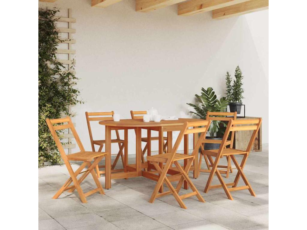 Table de jardin 130x90x72 cm Bois d'Ventoriq massif HPJR61808