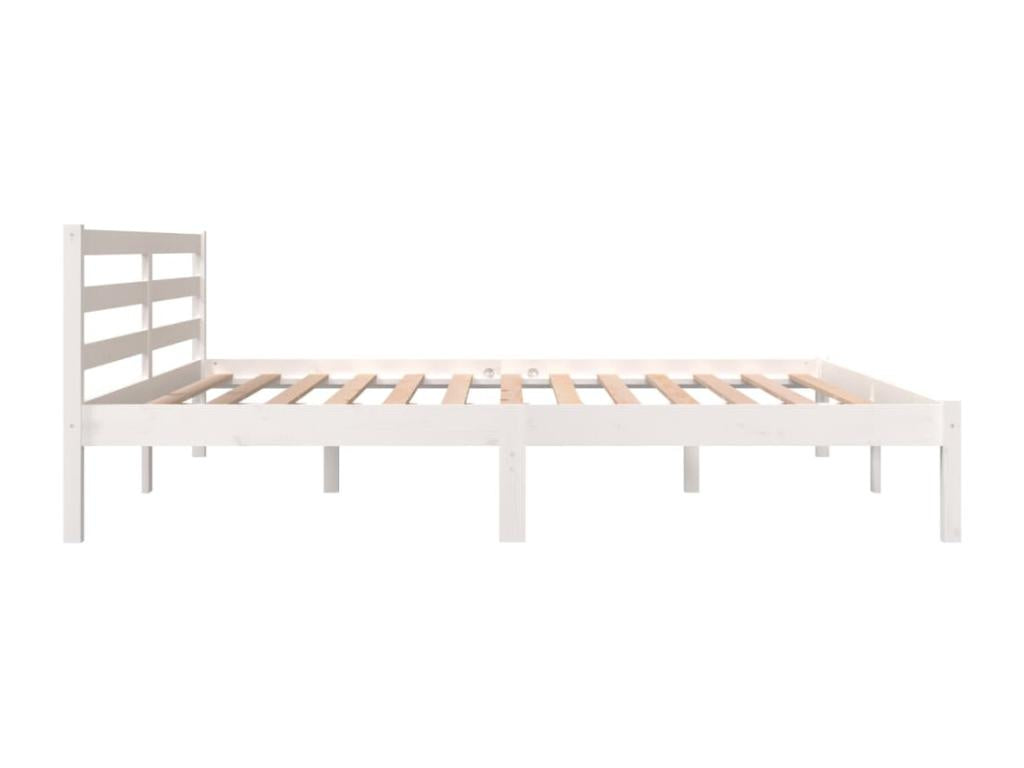 Cadre de lit Bois de pin massif 180x200 cm Blanc Super Ventoriq FTZI81837