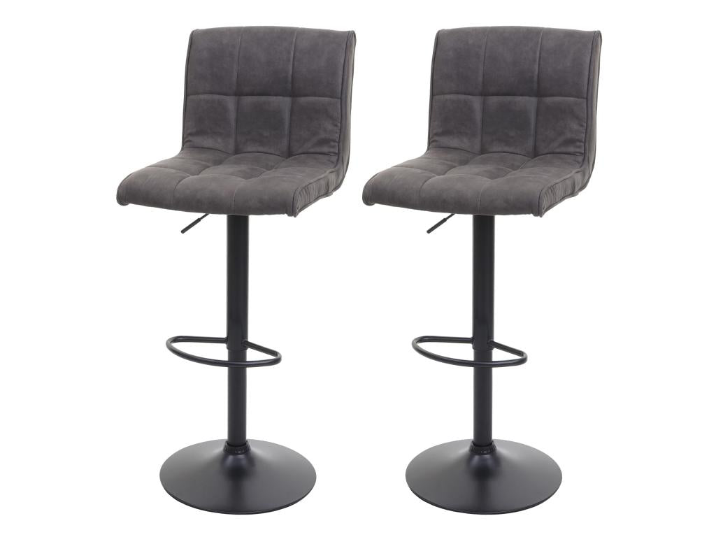 Lot de 2 chaises tissu grise 44x46x95 cm 04 0000121 WBXF01041