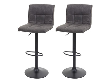 Lot de 2 chaises tissu grise 44x46x95 cm 04 0000121 WBXF01041