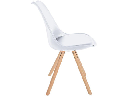 chaise salle à manger - Plastique / Bois - Blanc - Ventoriq RWKH95610