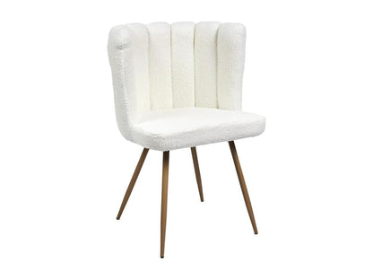 Ventoriq - Lot de 6 Fauteuils Blanc Tissu Bouclettes KJTX94109