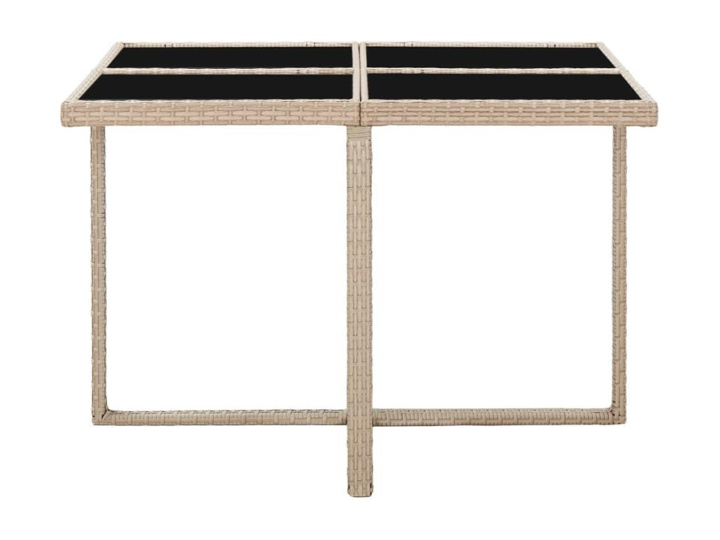 Salon de jardin 5 pcs avec coussins Résine tressée Beige 2 IHCS53143