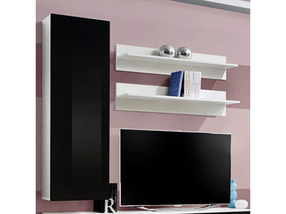 Meuble TV Mural Design Fly I 170cm Noir / Blanc GOQV02478