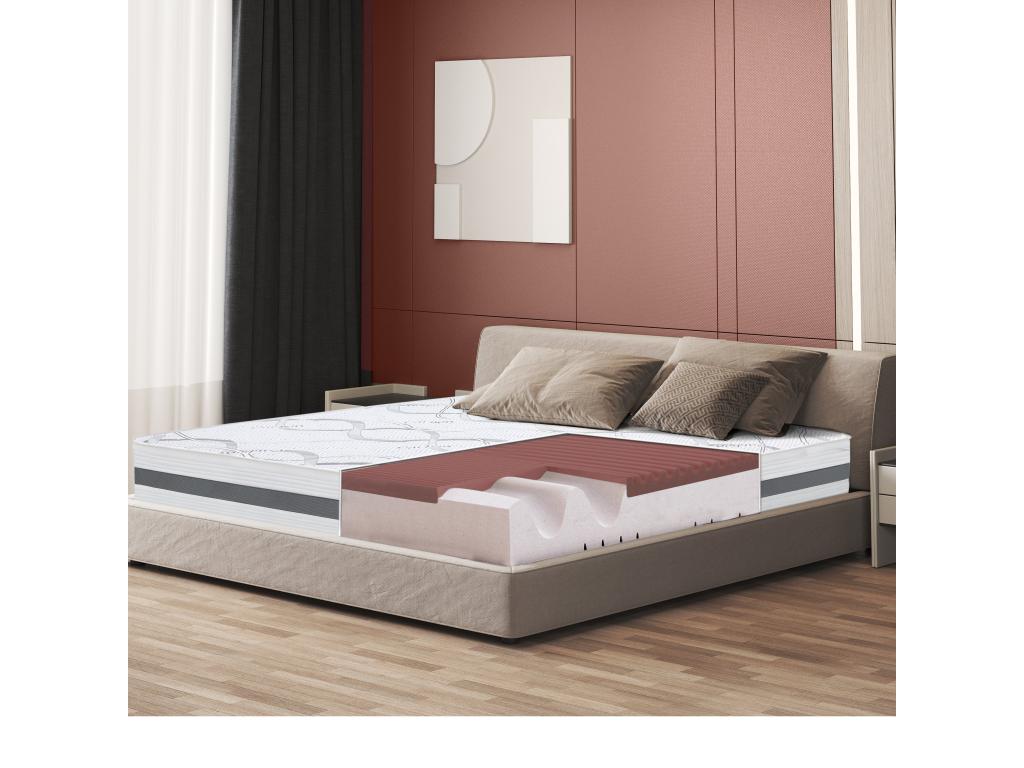 Matelas Double 140x220 à mémoire de forme - Premium Quality - Hauteur 27 cm - Made in Italy AXMH41069
