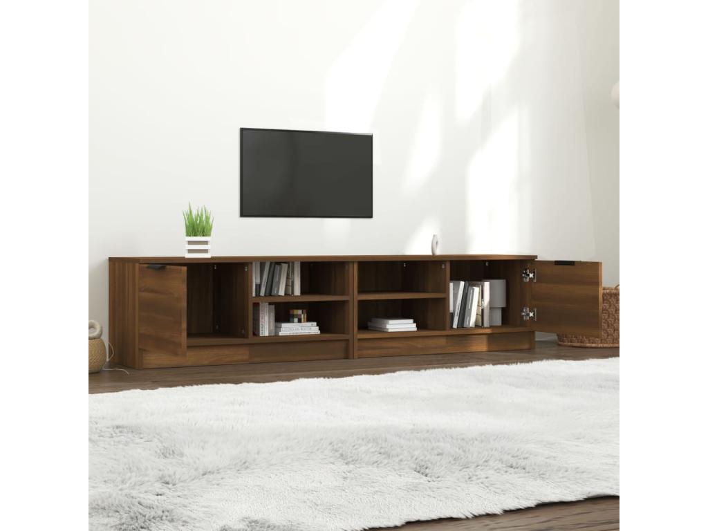 Meubles TV 2 pièces Chêne marron 80x35x36.5 cm Bois d'ingénierie BMSS19245