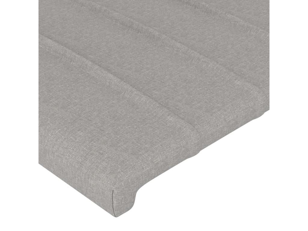 Tête de lit avec oreilles Gris clair 163x23x78/88 cm Tissu JCWW32933