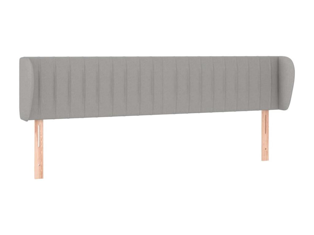 Tête de lit avec oreilles Gris clair 163x23x78/88 cm Tissu JCWW32933