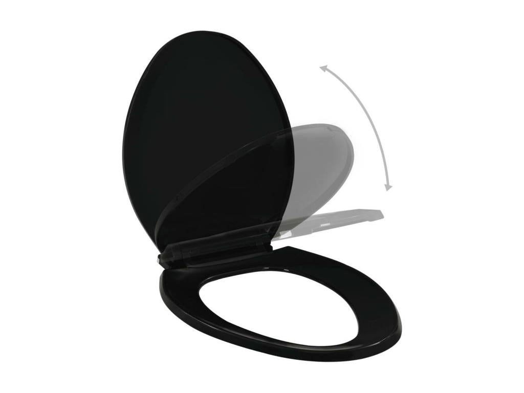 Abattant WC à fermeture noire 47x35x5 cm 02 0002911 MTJN79983