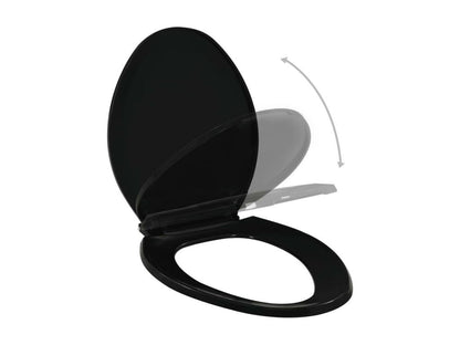 Abattant WC à fermeture noire 47x35x5 cm 02 0002911 MTJN79983