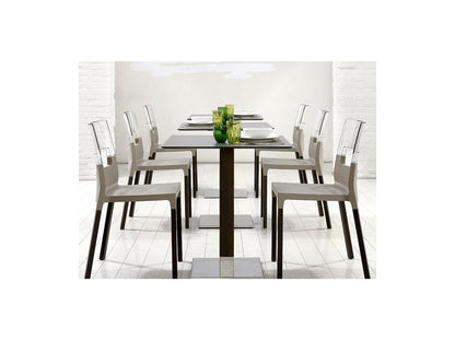 Chaise NATURAL Ventoriq pieds bois et dossier translucide - vendu à l'unité JWPW25967