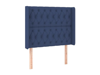 Tête de lit avec oreilles Bleu 93x16x118/128 cm Tissu FWXX16799