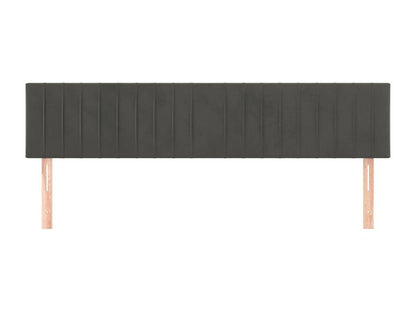 Têtes de lit 2 pcs Gris foncé 90x5x78/88 cm Velours MYKP40415