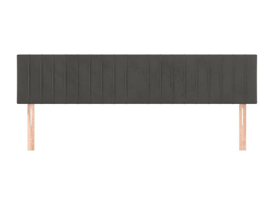 Têtes de lit 2 pcs Gris foncé 90x5x78/88 cm Velours MYKP40415