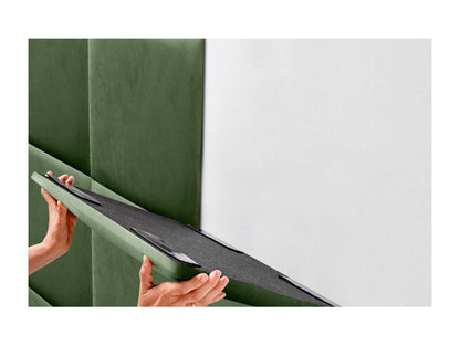 Ventoriq Tête de lit tapissée en velours de qualité Ventoriqérieure composée de panneaux autocollants interchangeables pour chambre vert Ventoriq 150 cm PPJF59960
