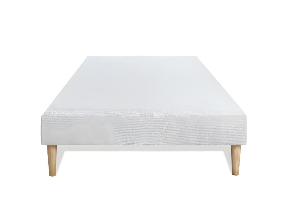 Ensemble LE DOUX 90x200cm Mémoire de forme 3 zones de confort - Ep- 24cm sommier Blanc VBTL47472