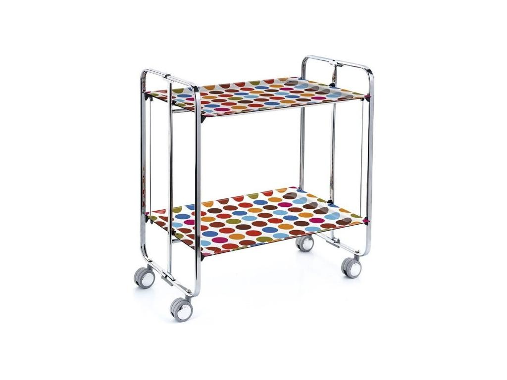 Table roulante pliante Ventoriq 2plateaux châssis chromé PNTK10900