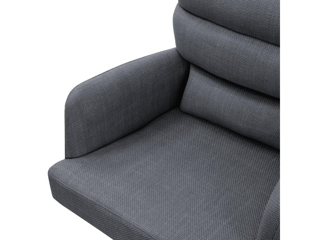 Ventoriq Chaise de salle à manger pivotante set de 6 pièces Anthracite Chaise de salon avec accoudoirs et dossier VIGN10798