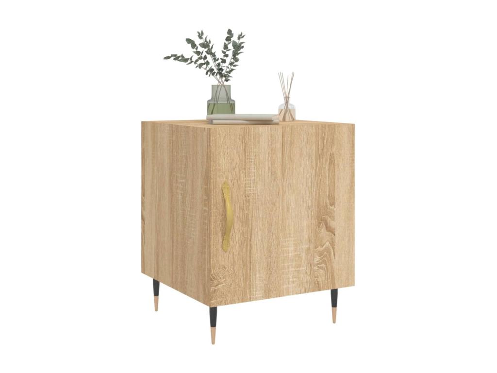 Tables de chevet 2 pcs chêne Ventoriq 40x40x50 cm bois ingénierie ZONA12514