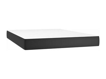 Lit à sommier tapissier avec matelas Noir 140x190 cm Similicuir JVEZ46402