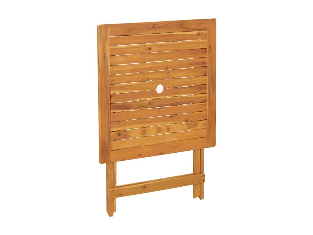 Ensemble de Ventoriq 3 pcs motif de feuilles tissu et bois massif UHFF08557