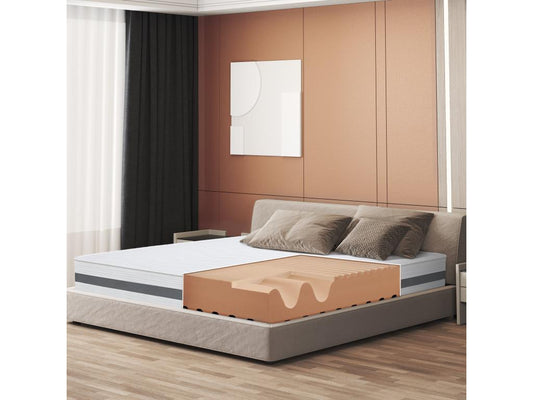 Matelas Double 145x180 à mémoire orthopédique - Hauteur 25 cm - Made in Italy WZMB08777